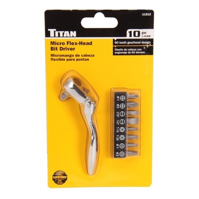 Titan Tool 11212 Flex Bit Driver Set - 10 Piece