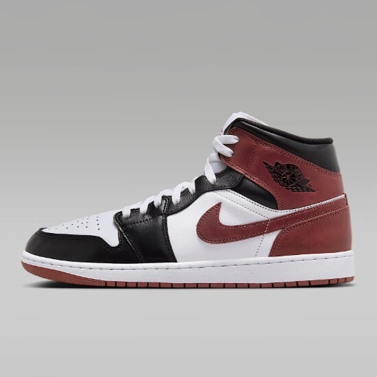 Nike Air Jordan 1 Mid SE Shoes White/Black/Dark Pony (HF3216-102) Expeditedship