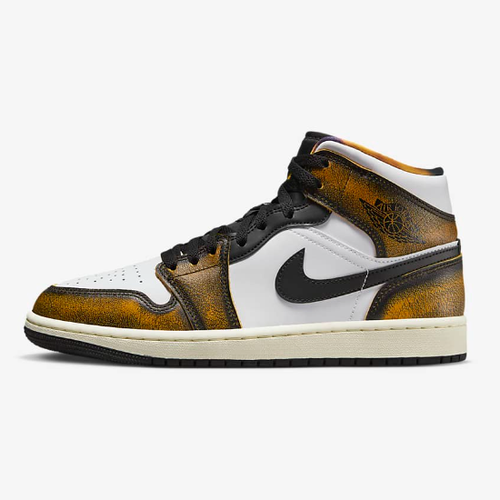 

Обувь Nike Air Jordan Mid 1 SE «Wear Away» (DQ8417-071) Expeditedship, Black / sail, Nike Air Jordan Mid 1 SE