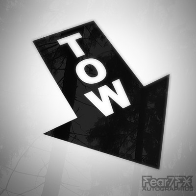 Tow Here Tuning Decal Sticker For Car Van Window Bumper JDM Euro Caravan Camper