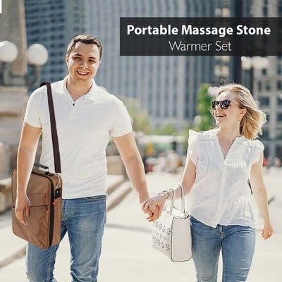 Portable Massage Stone Warmer Set - Electric Spa Hot Stones Massager Heater Kit