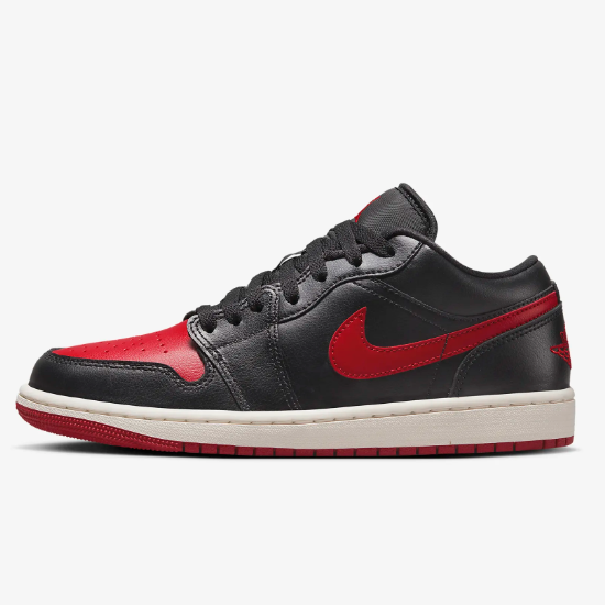 

Женские низкие кроссовки Nike Air Jordan 1 Bred (DC0774-061) Expeditedship, Black red, Nike Air Jordan 1