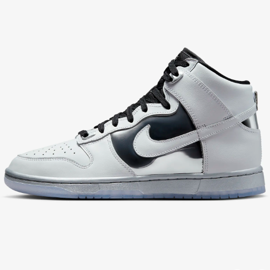 

Женские кроссовки Nike Dunk High SE «Белый/Черный/Серебристый» (DX5928-100) Expeditedship, Серебряный, SE