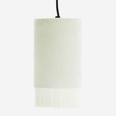 Velvet Ceiling Lamp Modern Off White by Madam Stoltz