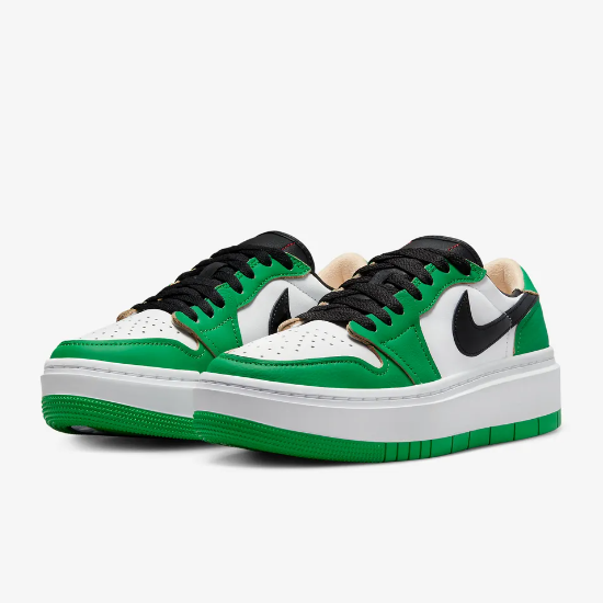 Pre-owned Jordan Nike Women's  1 Elevate Low Se Shoes 'lucky Green' (dq8394-301)