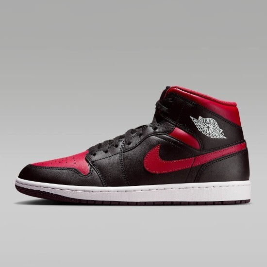 Nike Air Jordan 1 Mid Shoes Black/Varsity Red (DQ8426-067) Expeditedship
