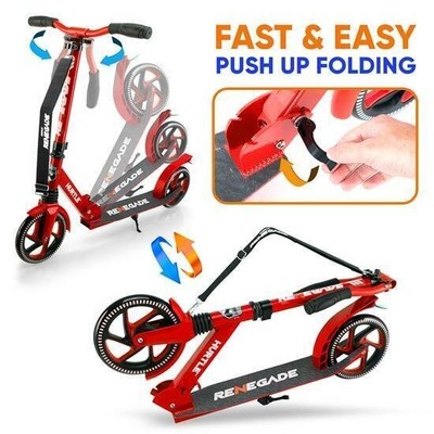 Hurtle HURTSRD Lightweight and Foldable Kick Scooter with High Impact Wheels