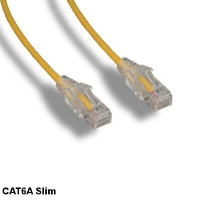 1'-25' Ultra Slim CAT6a UTP Patch Cable 10G 600MHz Ethernet RJ45 Network ETL UL