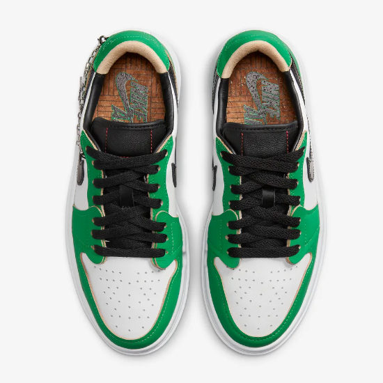 Pre-owned Jordan Nike Women's  1 Elevate Low Se Shoes 'lucky Green' (dq8394-301)