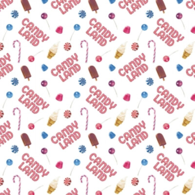    Camelot Fabrics Hasbro Gaming 2 - 95070303 1 White Candy Land Treats  Cotton