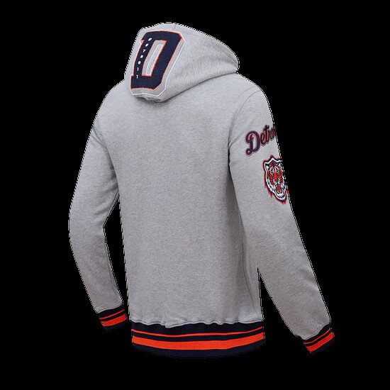 Pro Standard - MLB Detroit Tigers Mashup Men's Rib Fleece Pullover Hoodie - Gray