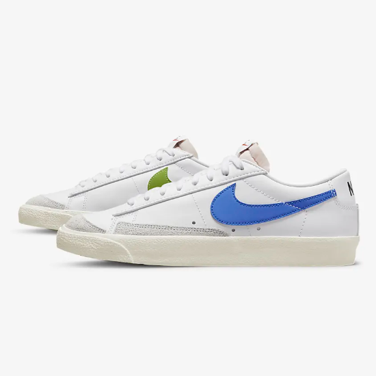 

Кроссовки Nike Blazer Low 77 Vintage Chlorophyll/Blue (DA6364-107), Белый, Nike Blazer