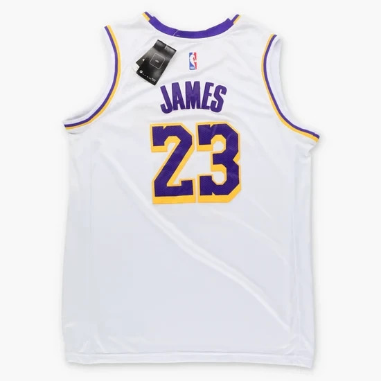 Vintage NBA LA Lakers #23 LeBron James NIKE Bibigo Basketball Jersey (54)
