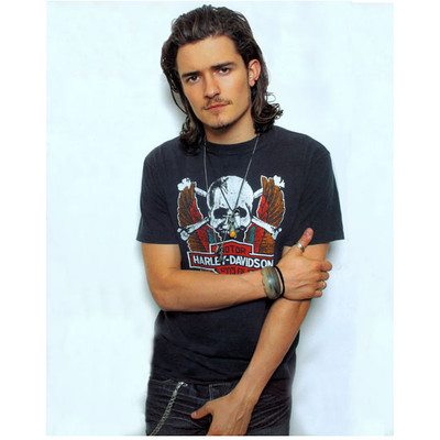 Orlando Bloom Posing with Hand on Arm and Goatee 8 x 10 Inch Photo