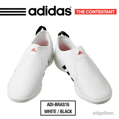Adidas The Contestant Taekwondo Shoes White / Black ADI-BRAS16 ADITBR01 TKD WT