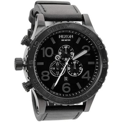 Pre-owned Nixon Watch 51-30 Chrono A124-001 All Black A124001