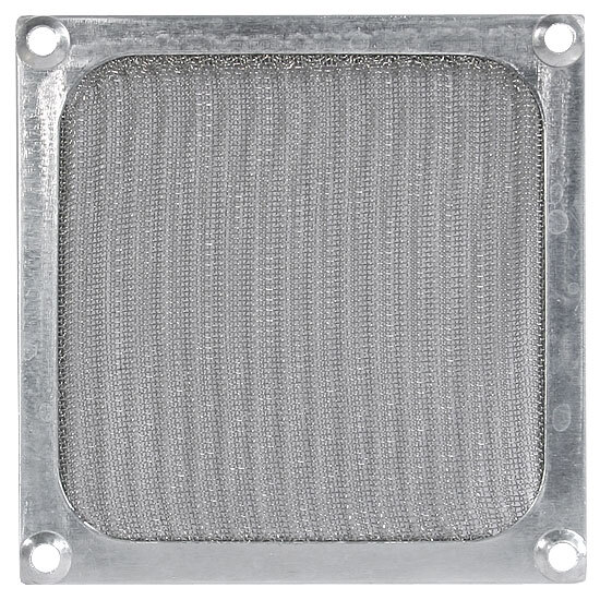 Lüftergitter 140 mm mit Filter - Silber Lüfter Gitter Fan Grill Schutz