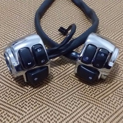 Handlebar Control Switches + Wiring Harness For Harley Sportster & Dyna 1996-2012 8 thumbnail image
