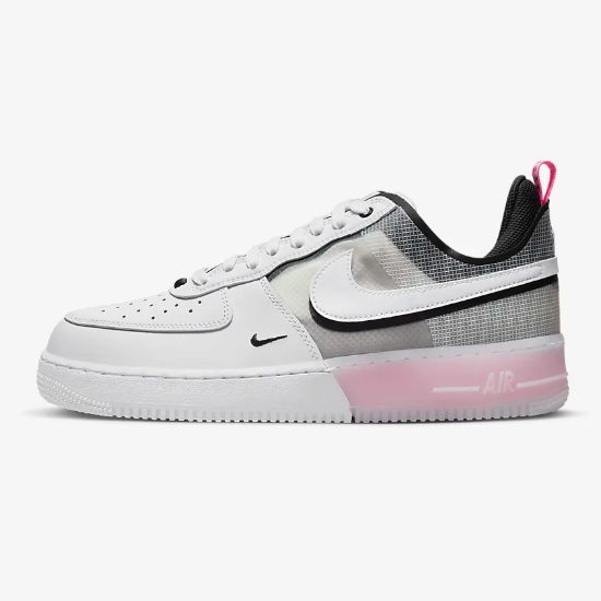 

Кроссовки Nike Air Force 1 React White/Black/Pink Spell (DV0808-100) Expeditedship, Nike Air Force 1 Mid React