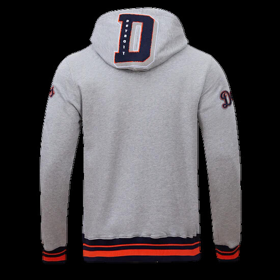 Pro Standard - MLB Detroit Tigers Mashup Men's Rib Fleece Pullover Hoodie - Gray
