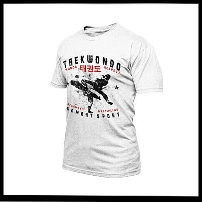 taekwondo t-shirt martial art fighting self defense fitness full contact sport
