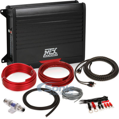 MTX 500W Monoblock Class D 1-Channel Car Amplifier | THUNDER500.1 + Amp Kit!