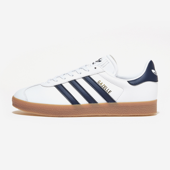 Adidas Gazelle Leather Shoes White/Gum/Conavy - IG3507 Expeditedship