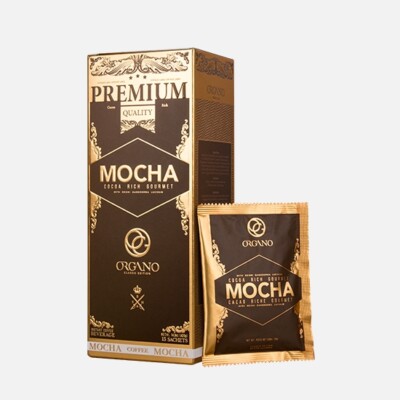 Organo Gold Cafe Mocha 100% Certified Organic Organic Gourmet Coffee, 15 sachets