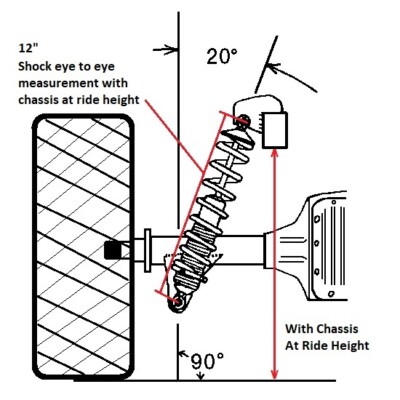 QA1 Adjustable 12 Inch Coil-Over Shock Kit, 450 Spring Rate