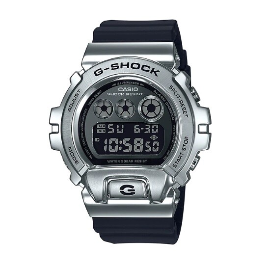 Pre-owned Casio G-shock Gm-6900-1d Metal Covered Bezel Special 25th Anniversary Models