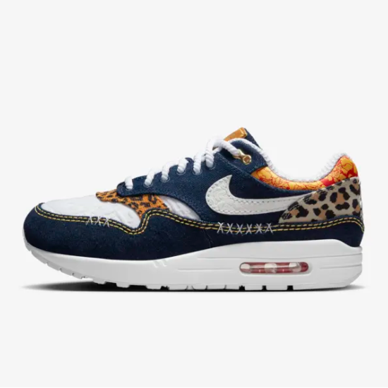 

Обувь Nike Air Max 1 PRM Denim Leopard (FJ4452-432) Expeditedship, Washed dark blue, Nike Air Max 1