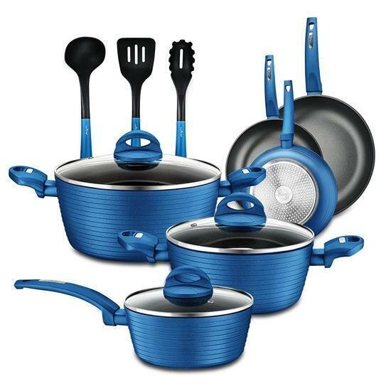 Nutrichef Kitchenware Pots & Pans Set-Stylish Cookware, Non-Stick Coating