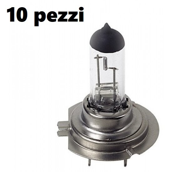 Set 10 Pezzi Lampadina Lampada Alogena Auto Moto H7 24V 70W awe