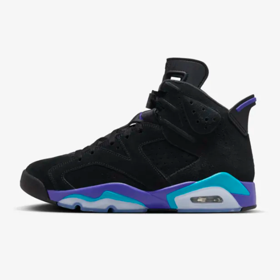 Nike Air Jordan 6 Retro Shoes 'Black/Aqua Concord' (CT8529