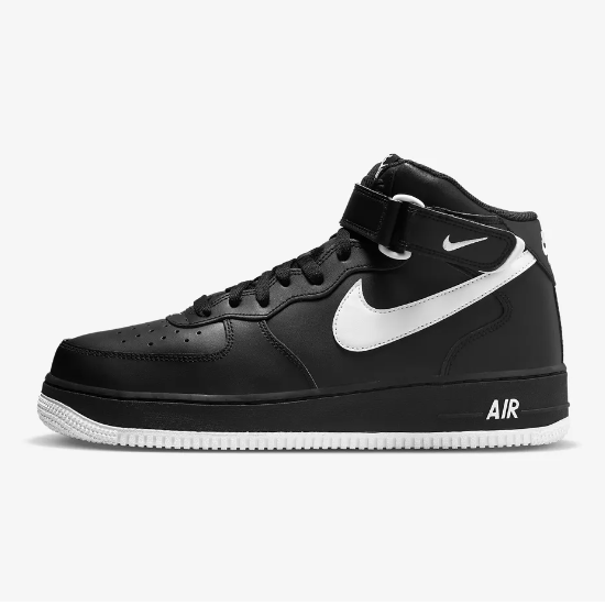 

Обувь Nike Air Force 1 Mid 07 Black White (DV0806-001) Expeditedship, Черный, Nike Air Force 1