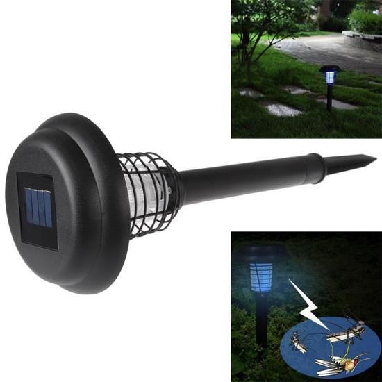 Lampada Luce Ricarica Solare Giardino Esterni Repellente Insetti Insetticida dfh