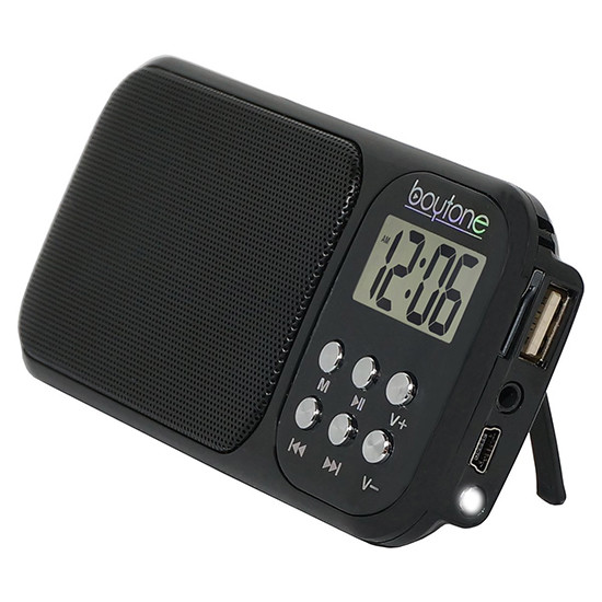 Boytone BT-92B Portable FM Transistor Clock Radio Alarm Countdown timer ...