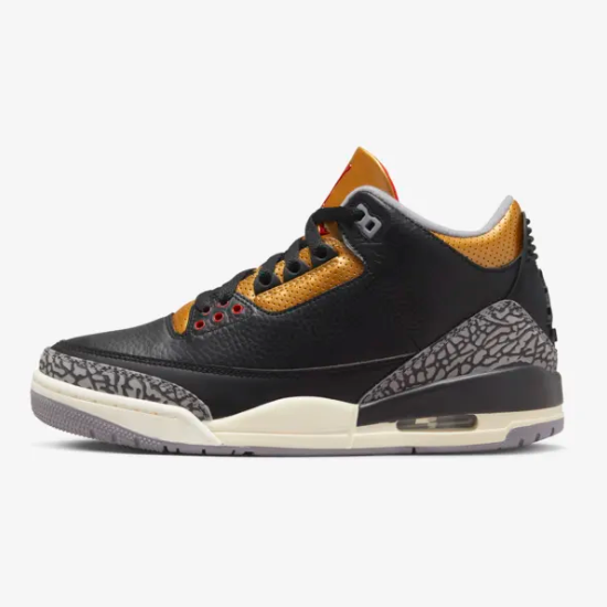 

Женские кроссовки Nike Air Jordan 3 Retro Black / Cement Gold (CK9246-067), Nike Women's Air Jordan 3 Retro