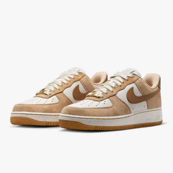 Pre-owned Nike Women's Air Force 1 Shoes 'flax' (dx1193-200) Expeditedship In Vachetta Tan