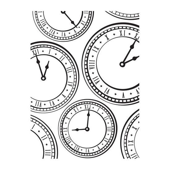 Darice Embossing-Prägeschablone clock 10,8x14,6cm