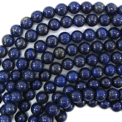 Blue Lapis Lazuli Round Beads 15'' Strand 2mm 3mm 4mm 6mm 8mm 10mm 12mm 14mm