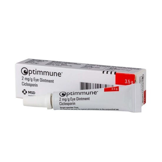 Dog Dry Eye cream Ciclosporin Optimmune 2mg/g Eye Ointment for Dogs 3.5g tube in Harrow