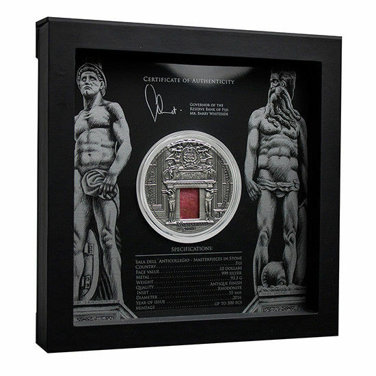 Fiji 2016 10$ Palazzo Ducale - Masterpieces in Stone IV 3oz Silver Coin