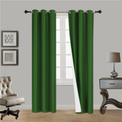 2PC Insulated Lined 100% Heavy Thick Blackout Grommet Window Curtain Panels ADAM