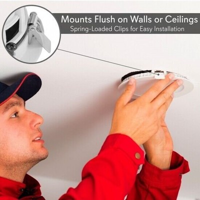 Pyle 4’’ Bluetooth Ceiling/Wall Speakers, 4 2-Way Speakers w/ Built-in LED Light