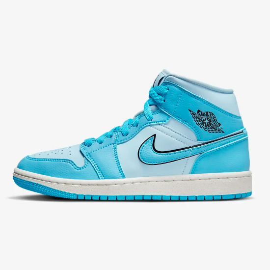 

Nike Womens Air Jordan 1 Mid SE Shoes University Blue (DV1302-400), Синий, Nike Air Jordan 1