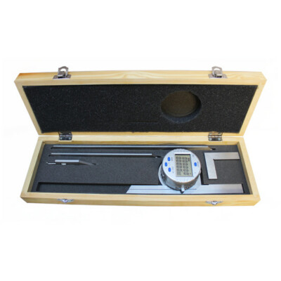 Universal Digital Electric Protractor Stainless Steel 6'' 12'' Blade 0-360 Degree.