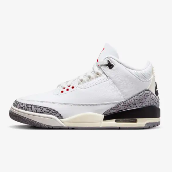 

Кроссовки Nike Air Jordan 3 Retro «Переосмысление белого цемента» (DN3707-100), Белый, Air Jordan 3