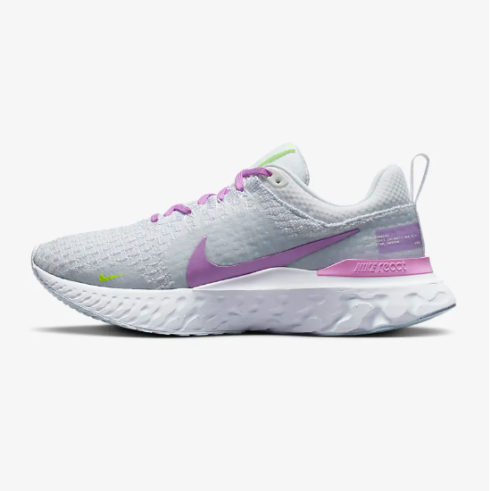 

Женские кроссовки Nike React Infinity 3 «Белый/Фуксия» (DZ3016-100), White/fuchsia, Nike Women's React Infinity React 3