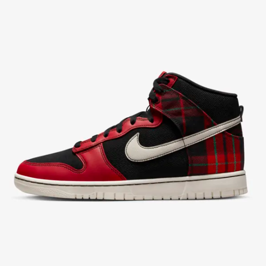 

Кроссовки в клетку Nike Dunk High SE Tartan Bred (DV0826-001) Expeditedship, Black and university red, Nike Dunk High SE